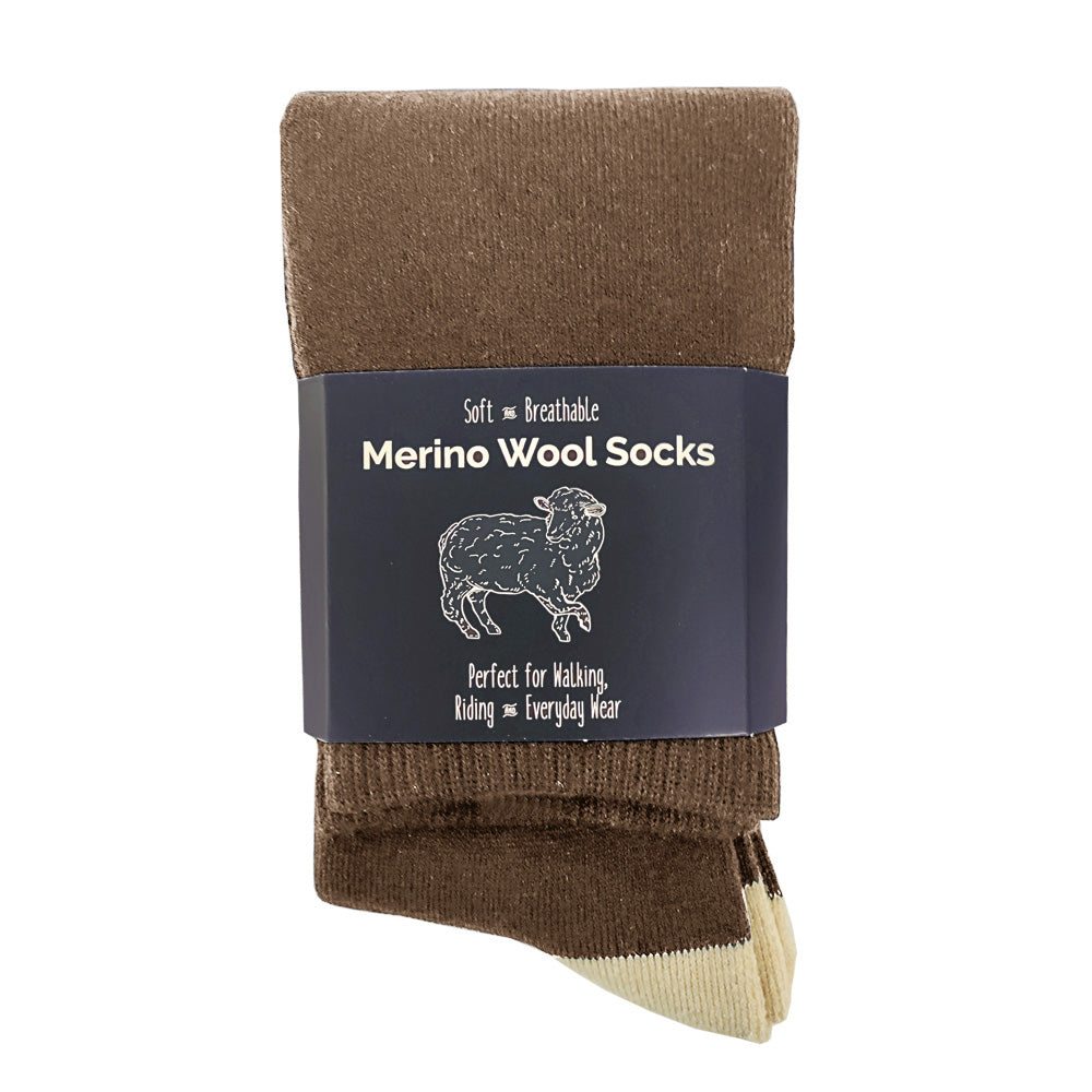 Premium Long Merino Socks - Biscuit