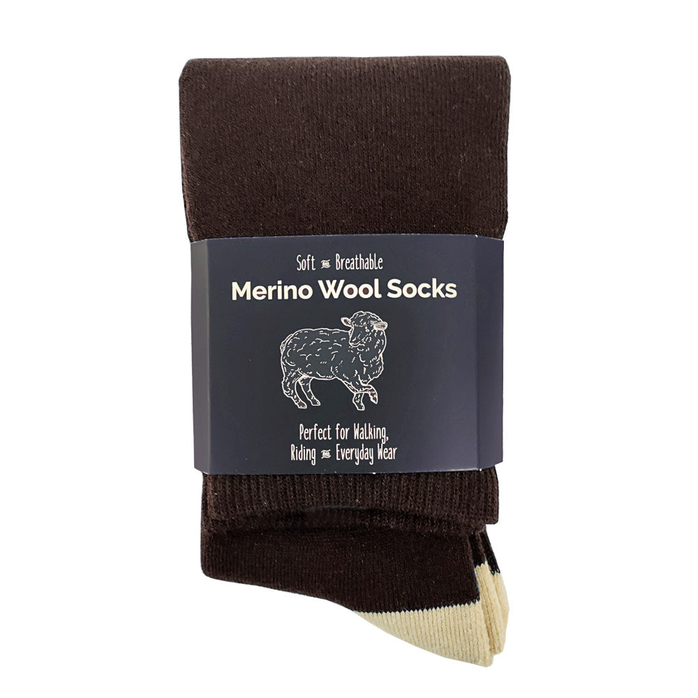 Premium Long Merino Socks - Chocolate