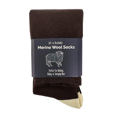 Premium Long Merino Socks - Chocolate