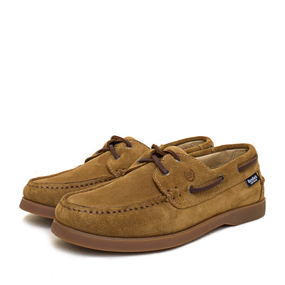Barco Suede Deck Shoe -  Caramel