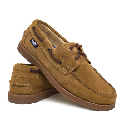 Barco Suede Deck Shoe -  Caramel