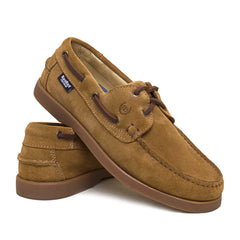 Barco Suede Deck Shoe -  Caramel