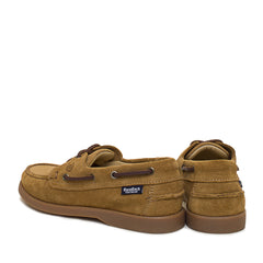 Barco Suede Deck Shoe -  Caramel