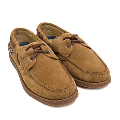 Barco Suede Deck Shoe -  Caramel
