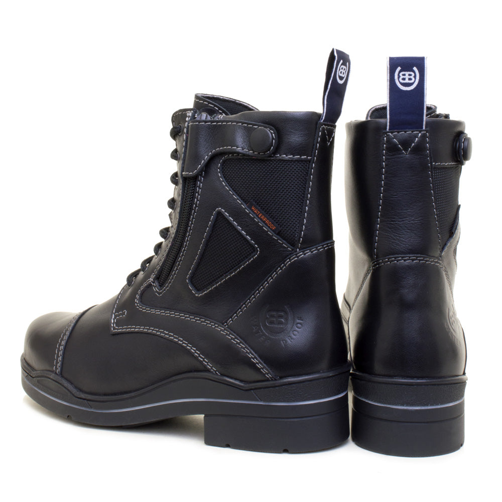 Kentucky Storm Waterproof Jodhpur Boots - Polished Black