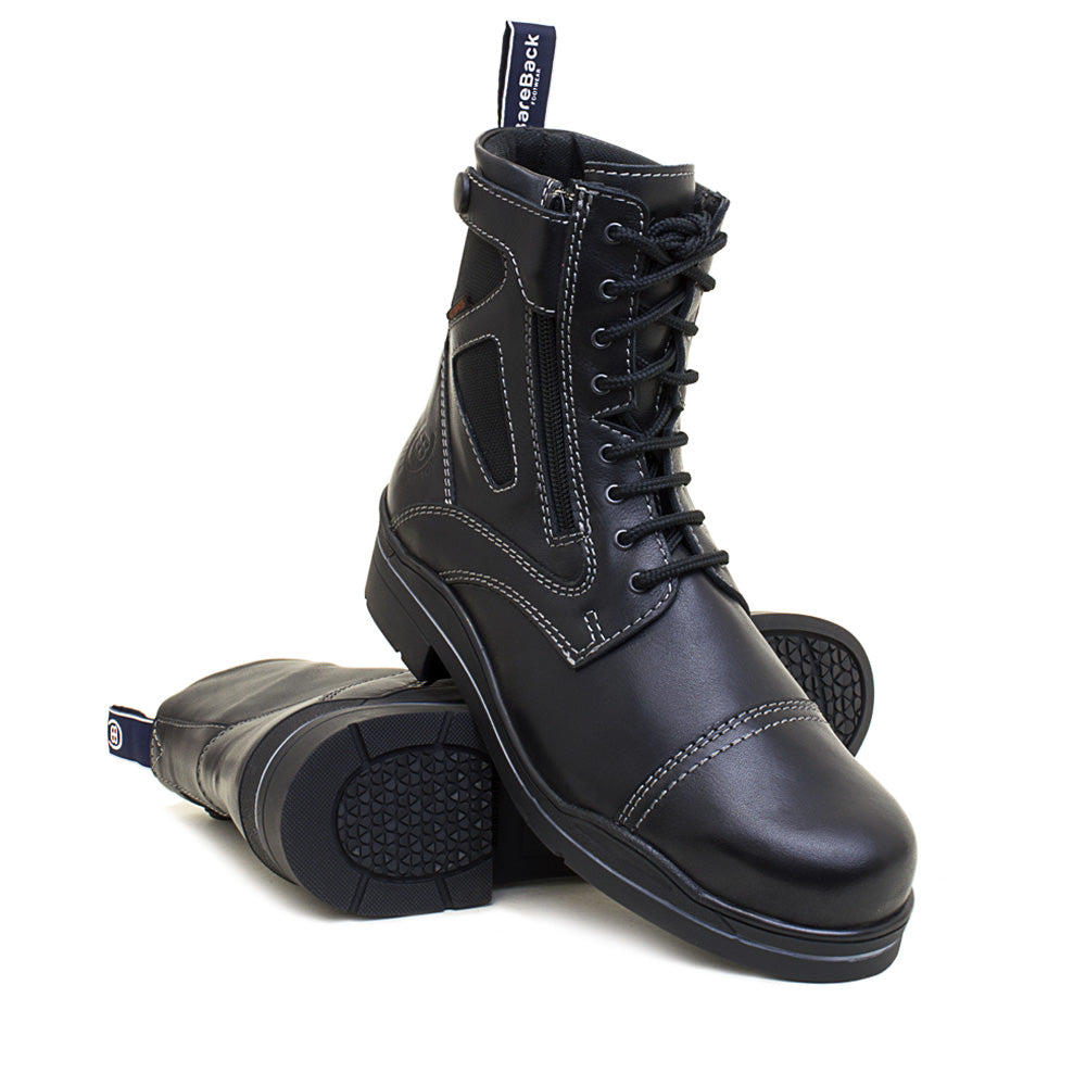Kentucky Storm Waterproof Jodhpur Boots - Polished Black