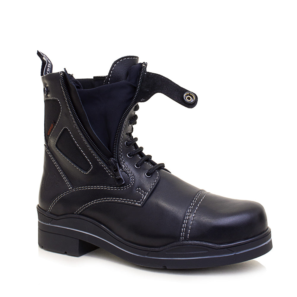 Kentucky Storm Waterproof Jodhpur Boots - Polished Black