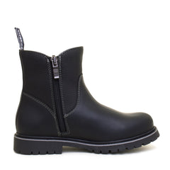 Quebec Waterproof Zip Up Ankle Boots - Black