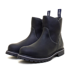 Quebec Waterproof Zip Up Ankle Boots - Black