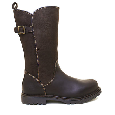 Quebec Waterproof Zip-up Fur Lined Boots - Brown