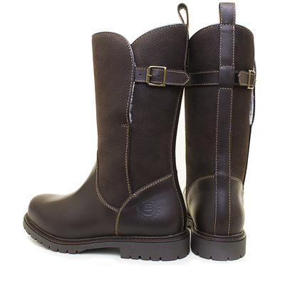 Quebec Waterproof Zip-up Fur Lined Boots - Brown