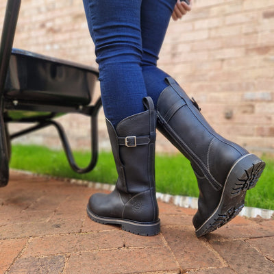 Quebec Waterproof Zip Up Mid Calf Boots - Black