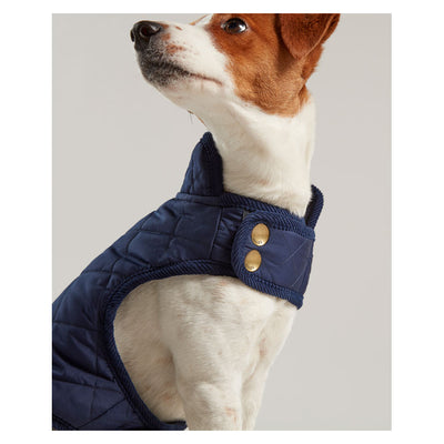 Joules Navy Quilted Dog Coat