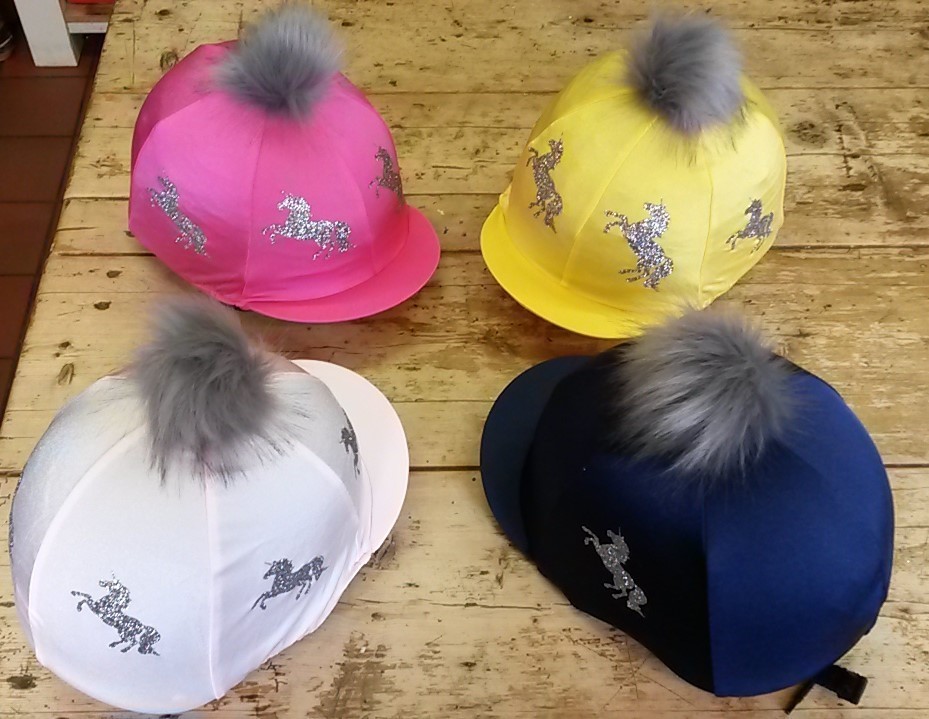 RIDING HAT COVER PURPLE & SUGAR PINK 