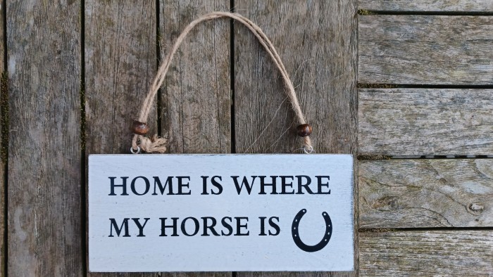 "Home is Where my Horse Is" Sign image #