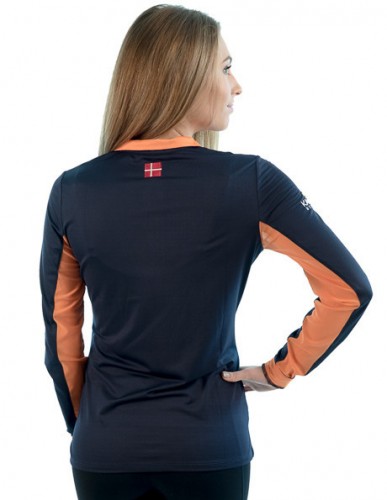 Navy-Orange Kastel Charlotte UV Protective Shirt
