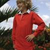 Childs plain rugby shirt in red.