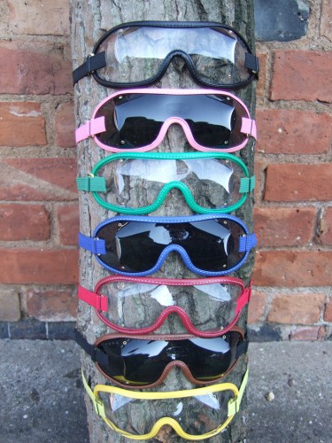 Selection of clear and smoked lens goggles