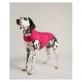 Joules Raspberry Quilted Dog Coat