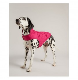 Joules Raspberry Quilted Dog Coat