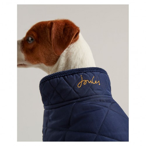 Joules Navy Quilted Dog Coat image #