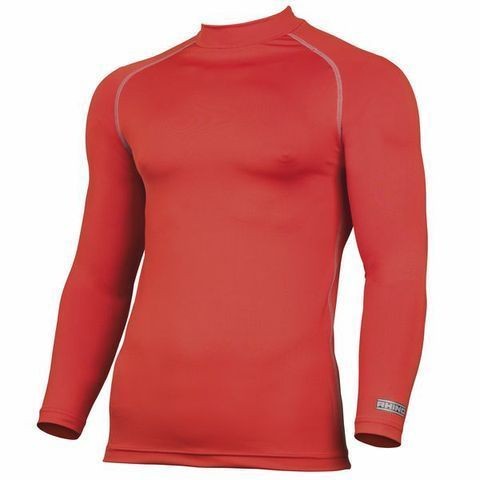 Unisex Long Sleeve Sports Compression Body Fit Top Maroon XSmall Rhino Base Layer Top Adult